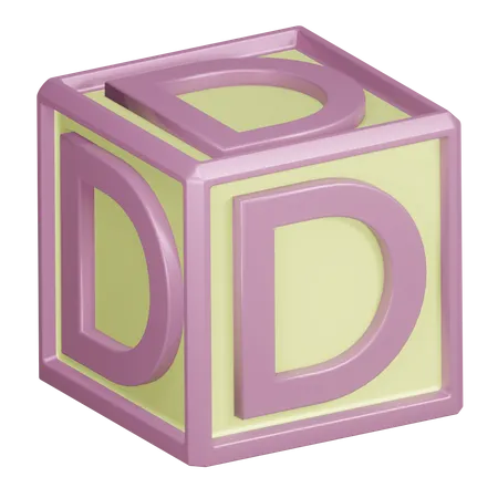 Letra del alfabeto d  3D Icon