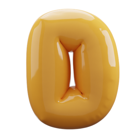 Alphabet D  3D Icon