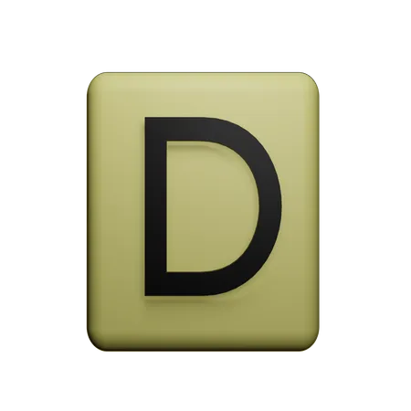 D Alphabet  3D Icon