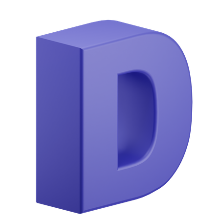 D Alphabet  3D Icon