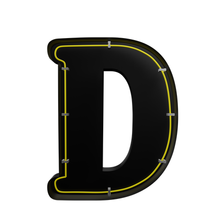 D Alphabet  3D Icon