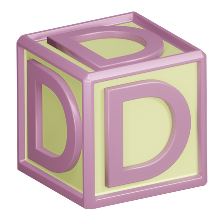 D Alphabet Letter  3D Icon