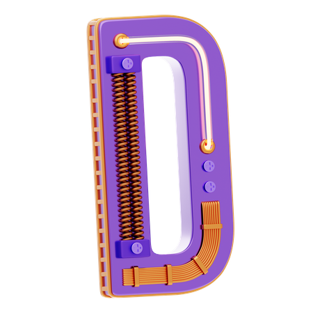 Buchstabe d  3D Icon