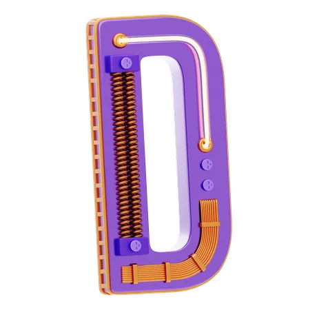 Buchstabe d  3D Icon