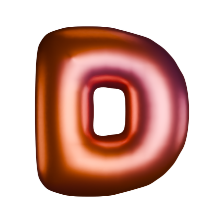 Buchstabe d  3D Icon