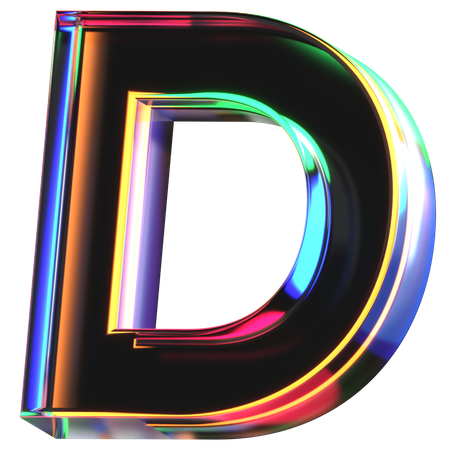 Buchstabe d  3D Icon