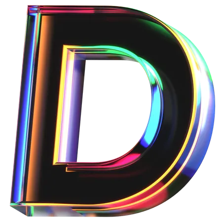 Buchstabe d  3D Icon