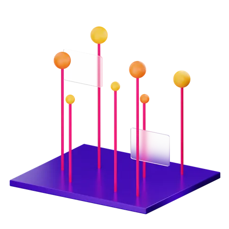 Diagrama de dispersión  3D Icon