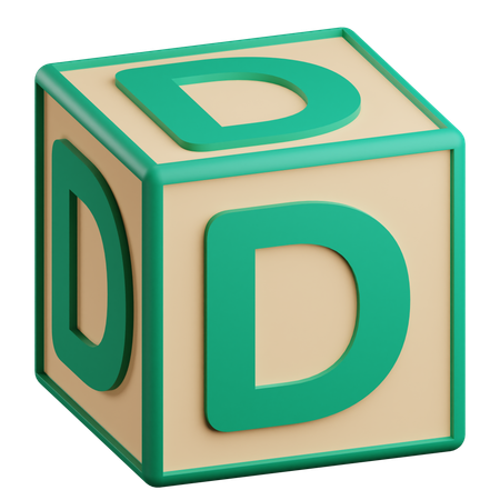 D Letter  3D Icon