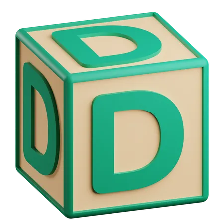 D Letter  3D Icon