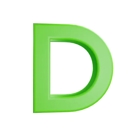 D Letter  3D Icon