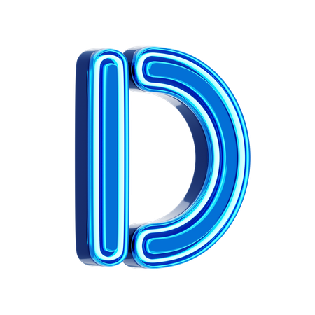 D Letter  3D Icon