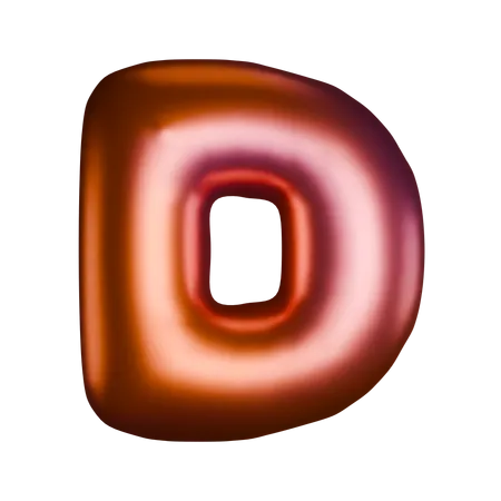 D Letter  3D Icon