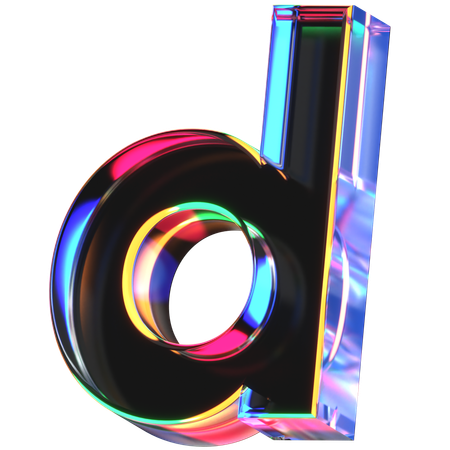 D Letter  3D Icon