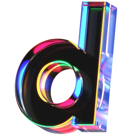 D Letter  3D Icon