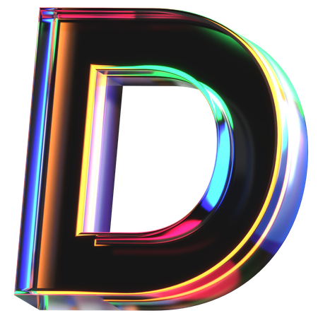 D Letter  3D Icon