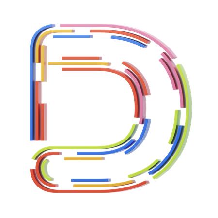 D Letter  3D Icon