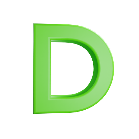 D Letter  3D Icon