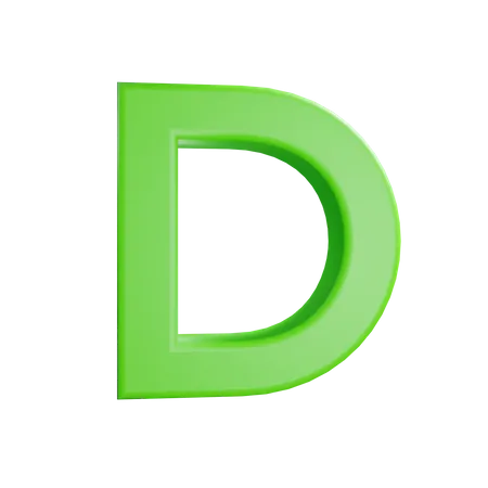 D Letter 3D Icon