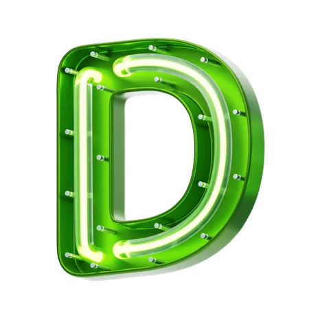 D Letter Shape Neon Text  3D Icon