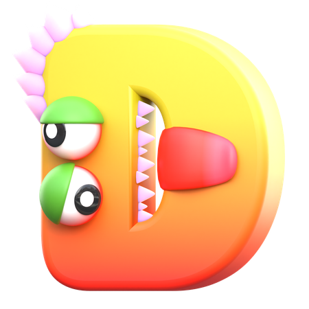 D Monster Alphabet  3D Icon