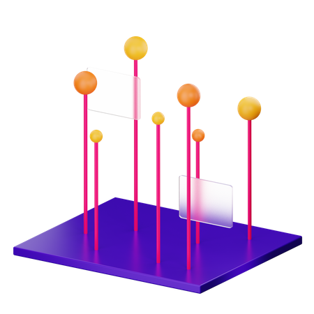 D Streudiagramm  3D Icon