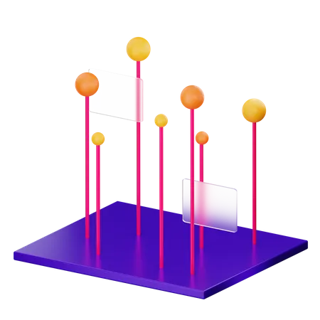 D Streudiagramm  3D Icon