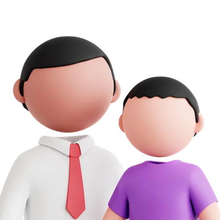Dad And Son  3D Icon