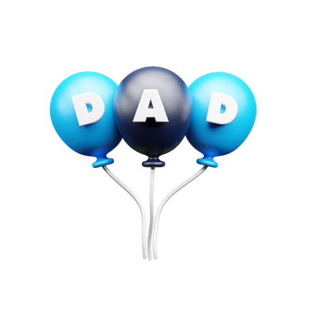 Dad Balloon  3D Icon