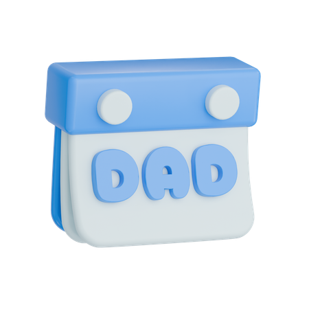 Dad Calendar  3D Icon
