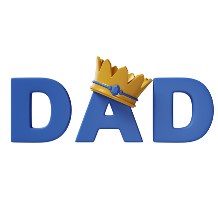 Dad Crown  3D Icon