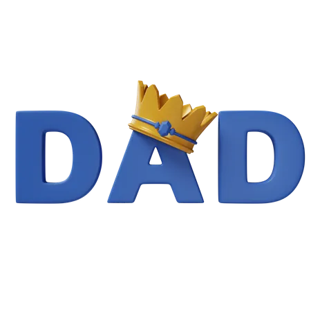 Dad Crown  3D Icon