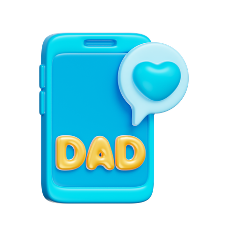 Dad Message  3D Icon