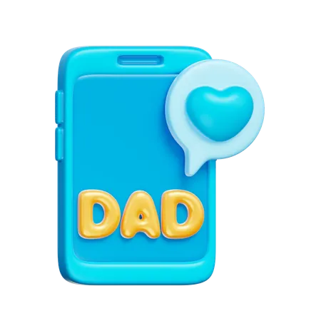 Dad Message  3D Icon
