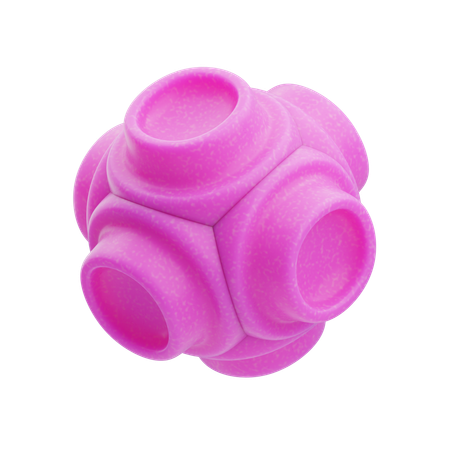 Dados abstractos de resina plástica con textura rosa  3D Icon