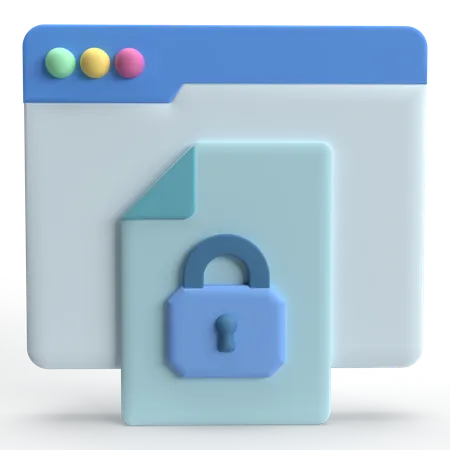 Dados confidenciais  3D Icon