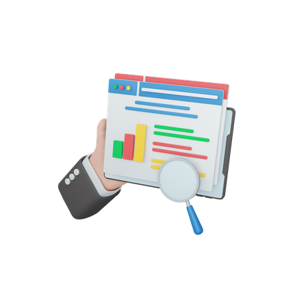Dados de análise de negócios  3D Icon