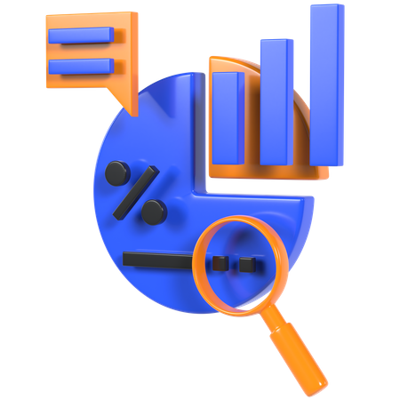 Dados de análise de negócios  3D Illustration