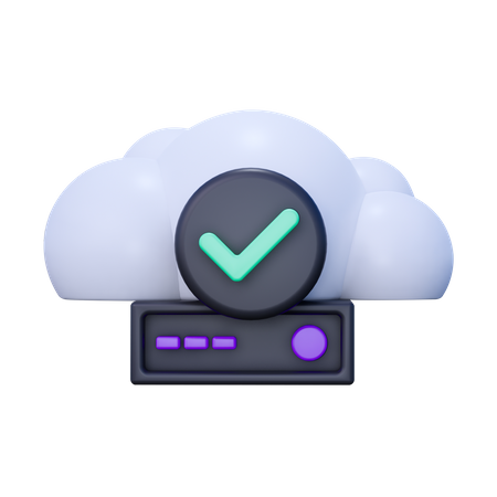 Dados de nuvem aprovados  3D Icon