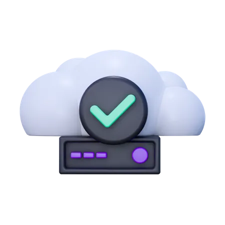 Dados de nuvem aprovados  3D Icon