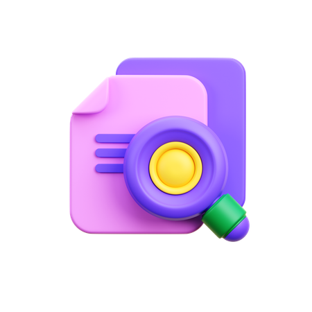 Dados de pesquisa  3D Icon