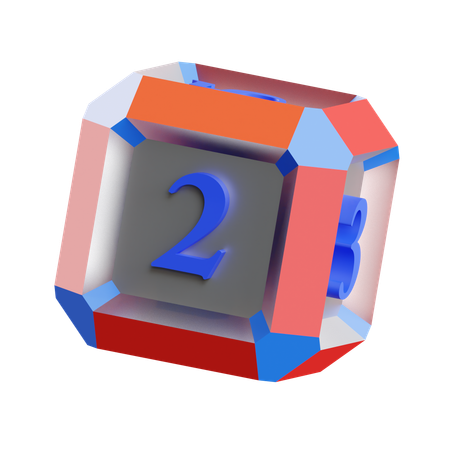 Cara de dados 2  3D Icon