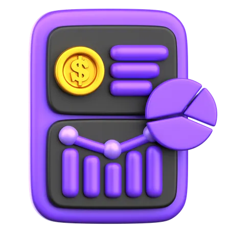 Dados financeiros  3D Icon