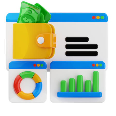 Dados financeiros  3D Icon