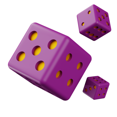 Dados morados  3D Icon