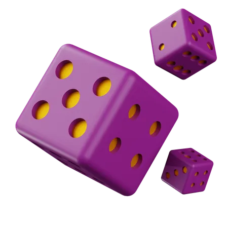 Dados morados  3D Icon