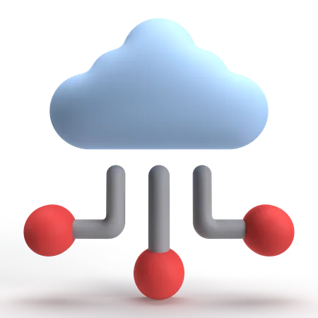 Dados na nuvem  3D Icon