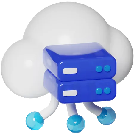 Dados na nuvem  3D Icon