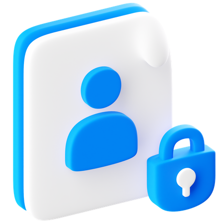 Dados privados  3D Icon