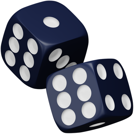 Dados rodantes negros  3D Icon